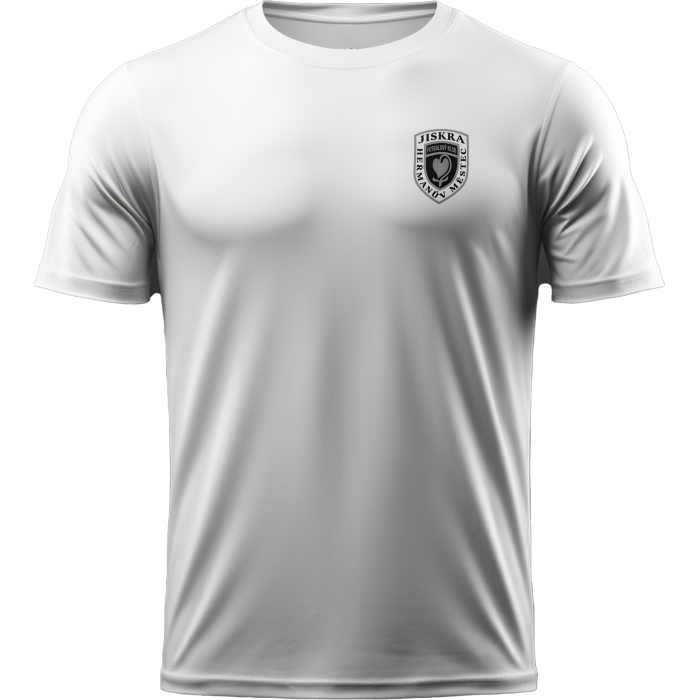 Funkční tričko s logem bílé - unisex - velikost XXL