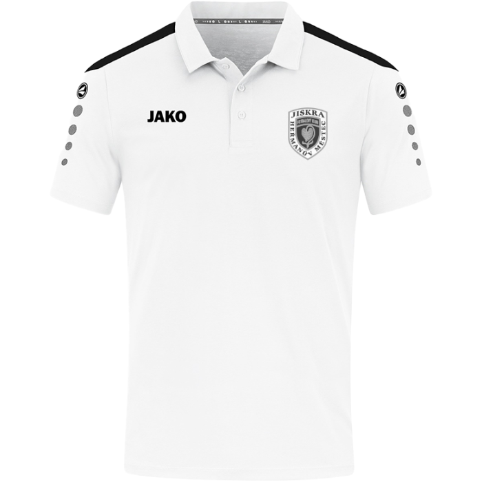 Tričko JAKO s límečkem bílé - pánské - velikost 3XL